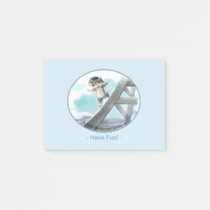 Cat Slides Eiffel Tower – Paris Fun Notes 4" x 3"