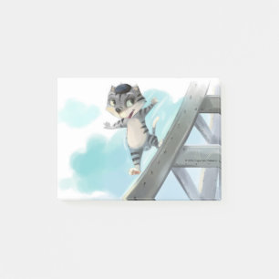 Cat Slides Eiffel Tower – Paris Notes 4" x 3"