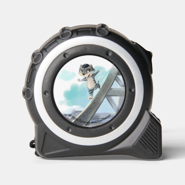 Cat Slides Eiffel Tower – Paris Tape Measure  1 (Front)