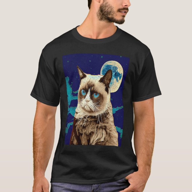 Cat Sloth Moon T-Shirt (Front)