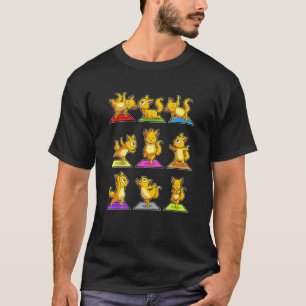 Cat Sloth Yoga Poses Sports Gymnastics Ohm Heartbe T-Shirt