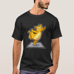 Cat Sloth Yoga Poses Sports Gymnastics Ohm Heartbe T-Shirt