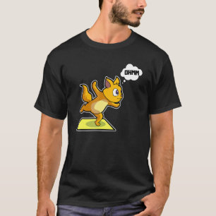 Cat Sloth Yoga Poses Sports Gymnastics Ohm Heartbe T-Shirt