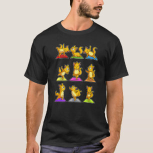 Cat Sloth Yoga Poses Sports Gymnastics Ohm Heartbe T-Shirt