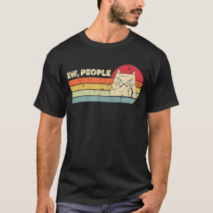 Cat Smile Meme Retro Style Ew People Cute Cat T-Shirt