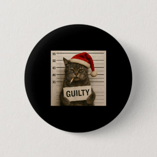 Cat Smoking Cigarette Christmas Funny Meme Cat 6 Cm Round Badge