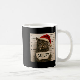 Cat Smoking Cigarette Christmas Funny Meme Cat  Coffee Mug