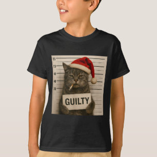 Cat Smoking Cigarette Christmas Funny Meme Cat T-Shirt