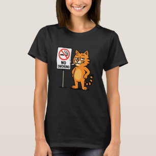 Cat Smoking Cigarette T T-Shirt
