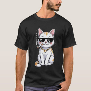 cat Smoking Cigarette Vintage T-Shirt