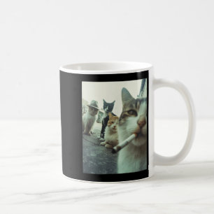 Cat Smoking Funny Gangster Cats Funny Meme Pet Coffee Mug