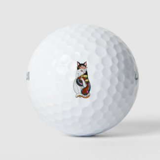 cat smoking golf balls