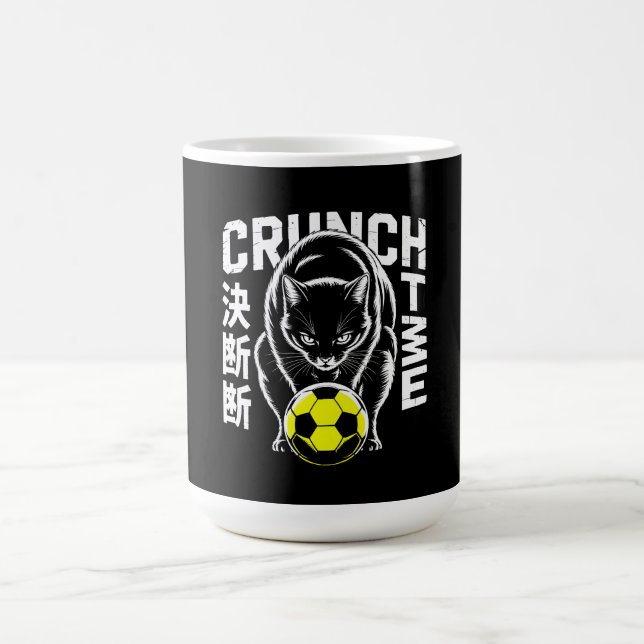 Cat Soccer Crunch Mug Perfect Gift for Soccer Fan (Center)