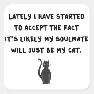 Cat Soulmate Square Sticker
