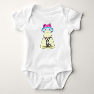 Cat Spaceship Baby Bodysuit