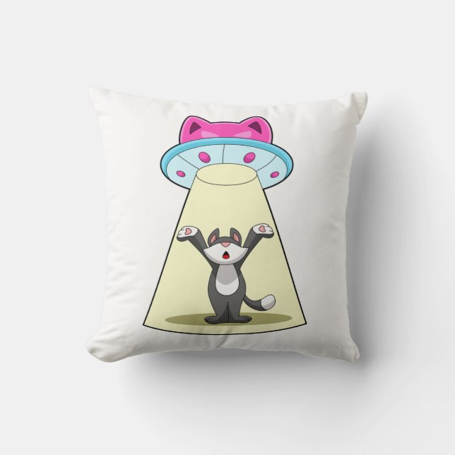 Cat Spaceship Cushion (Front)