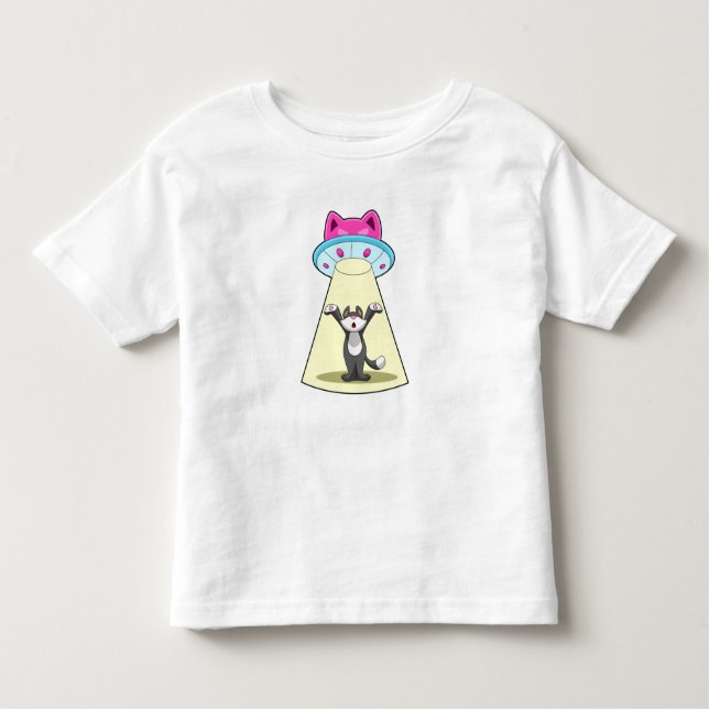 Cat Spaceship Toddler T-Shirt (Front)
