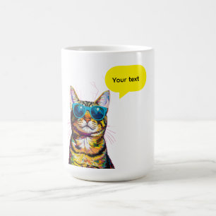 Cat Speech Bubble Funny Design Coffee Mug