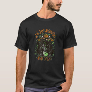 Cat Spell Caster I Put Magic On You Cat Pun Wizard T-Shirt