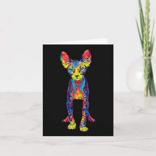 Cat Sphynx Funny Cat Lover Gifts For Men  Card