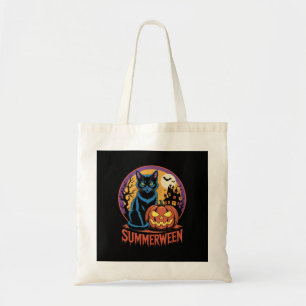 Cat Spooky Summerween Vibes Tote Bag
