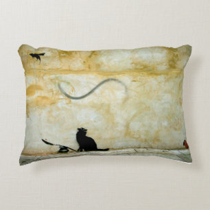 Cat, Spoon and Mischief  Decorative Cushion