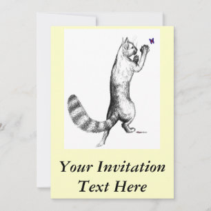 Cat Springing Invitation
