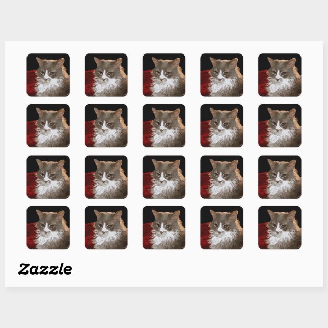 CAT SQUARE STICKER (Sheet)