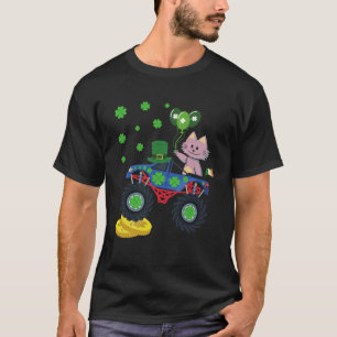 Cat St Patrick s Day Monster Truck Irish Cat Sham T-Shirt