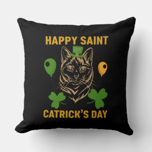 Cat St. Patrick's Day for Cat Lover Cushion