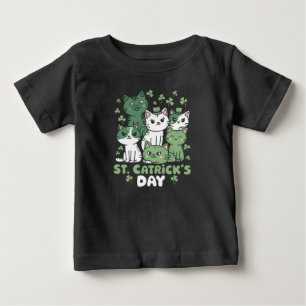 Cat St Patrick's Day Funny Catrick's Day Baby T-Shirt