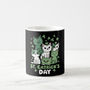 Cat St Patrick's Day Funny Catrick's Day Coffee Mug