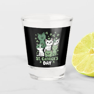 Cat St Patrick's Day Funny Catrick's Day Shot Glass
