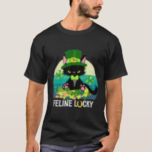 Cat St Patricks Day Shirt Kitten Feline Lucky Love