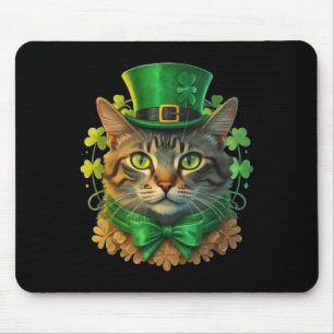 Cat St Patricks Patrick's Day For Men Women Kids T Mouse Pad