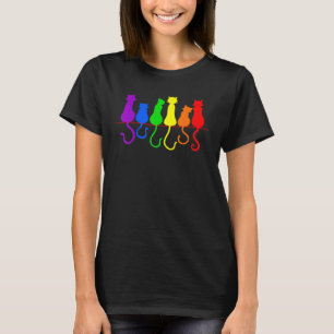 Cat Stack Rainbow Gay Pride Lgbt Animal Pet 1 T-Shirt