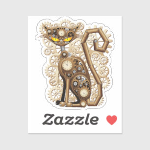 Cat Steampunk Vintage Retro Style Machine