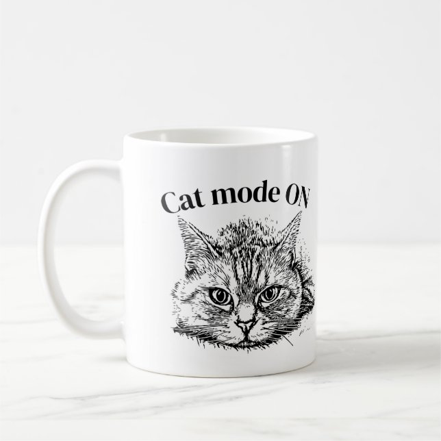 Cat Stickers Coffee Mug (Left)