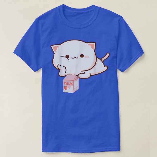 Cat Strawberry Milk Anime Japanese Kawaii  T-Shirt (Design Front)