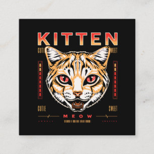 Cat Streetwear  Square Business Card