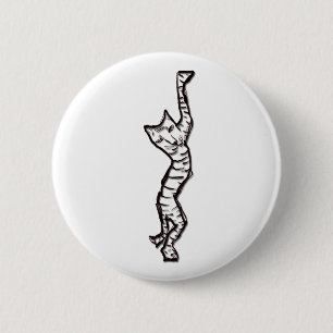 Cat Stretch! 6 Cm Round Badge