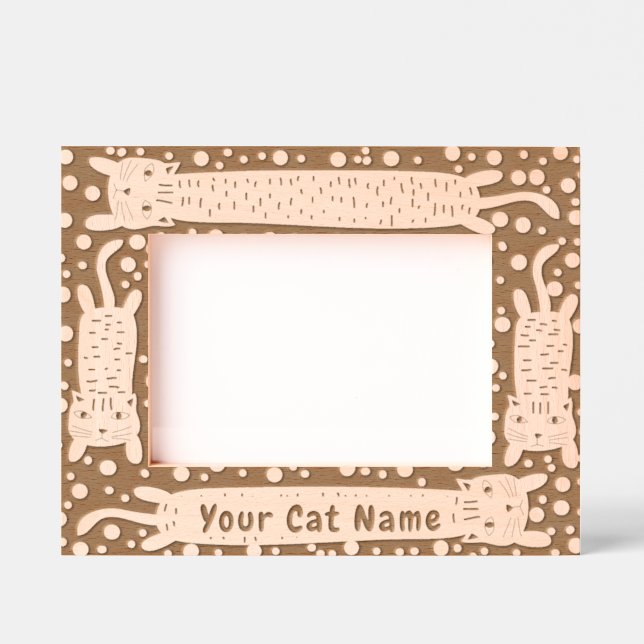 Cat Stretching Etched Frames (Front)