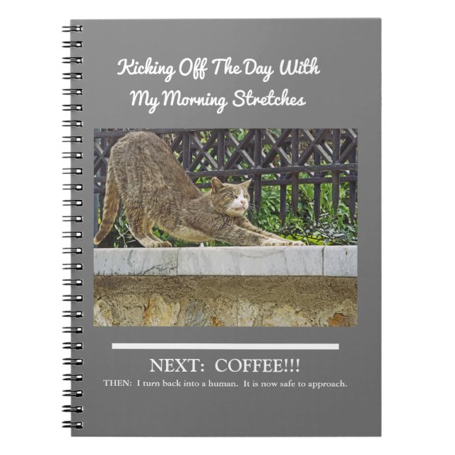 CAT STRETCHING NOTEBOOK (Front)