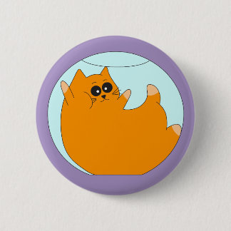 Cat Stuck in Fishbowl, Funny Cat Pin