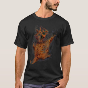 Cat Stuck On Cat Pet Animal T-Shirt