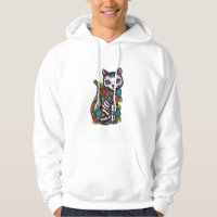 Cat Sugar Skull Mexico Calavera Dia De Los Muertos