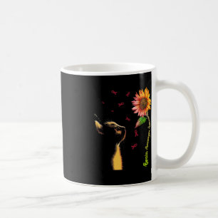 Cat Sunflower Brain Aneurysm Awareness  Coffee Mug