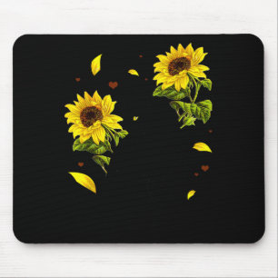 Cat Sunflower Christmas Tree Sun Flower Cat Lover  Mouse Pad