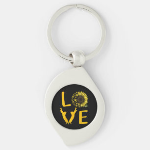 Cat Sunflower Gifts For Cat Lovers, Cat Mum Key Ring