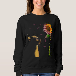 Cat Sunflower Hereditary Hemochromatosis Awareness Sweatshirt